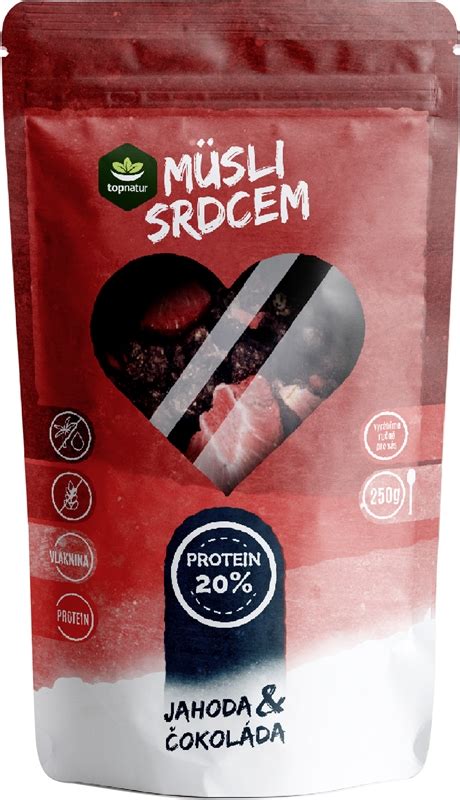 Topnatur Müsli srdcem Protein 20 müsli s proteinem notino cz