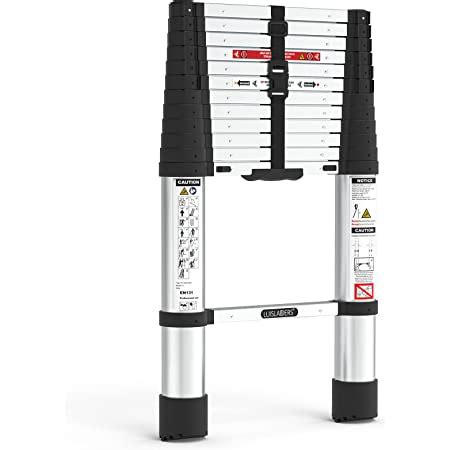 Telescoping Ladder Ft Aluminum Telescopic Extension Multi Purpose