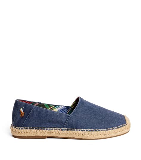 Ralph Lauren Suede Cevio Espadrilles Navy Editorialist