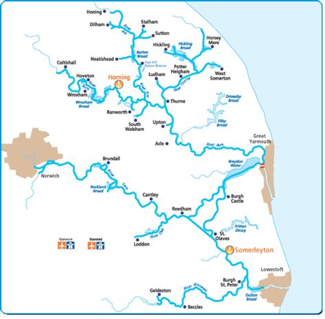 River Map Norfolk Broads