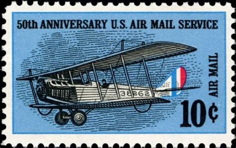 20x Curtis Jenny Airplane Airmail 1968 10c Blue Unused Postage Stamp