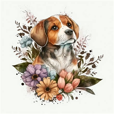 Cute Puppy Watercolor iIlustration by Siriya Jukkaew | Siriyaao@gmail ...