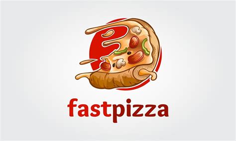 Fast Pizza Vector Logo Cartoon. This logo is highly suitable for any ...