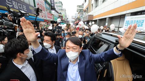 의정부 제일시장 찾은 윤석열 오마이뉴스