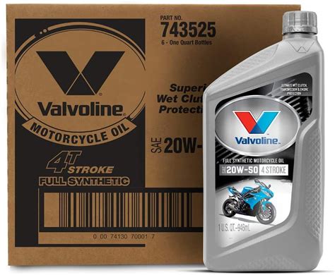 Buy Valvoline 4 Stroke Motorcycle Full Synthetic SAE 20W 50 Motor Oil 1