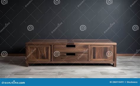 Contemporary Oak and Walnut Coffee Table with Drawers Stock ...