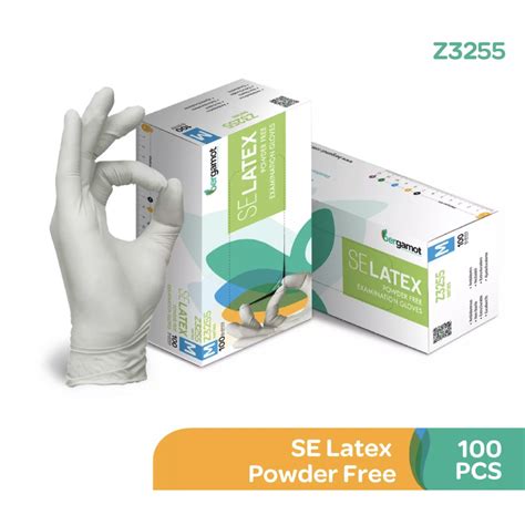 Bergamot SE LATEX Powder Free Examination Glove 100 S Box Shopee