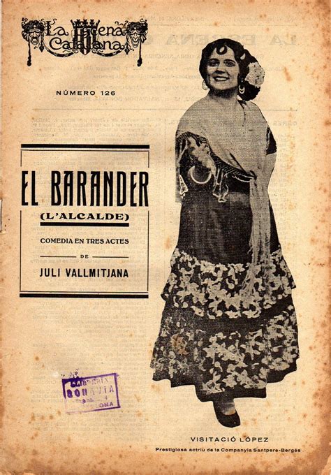 El barander L alcalde Juli Vallmitjana LA ESCENA CATALANA nº 126