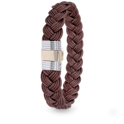 Bracelet Albanu Cordon Marin Marron Mm Tcmorn