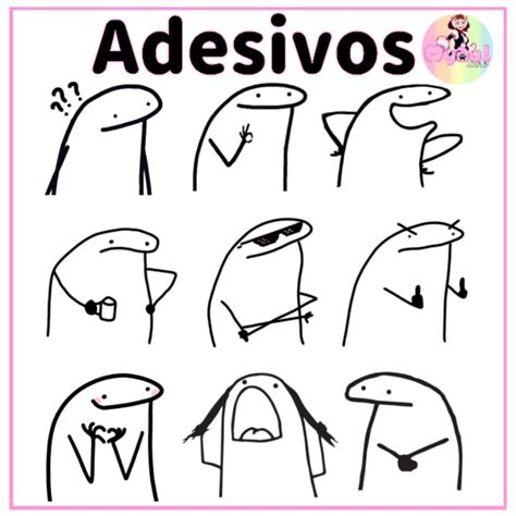 12 ADESIVOS flork meme resistente a água boneco desenho figurinhas