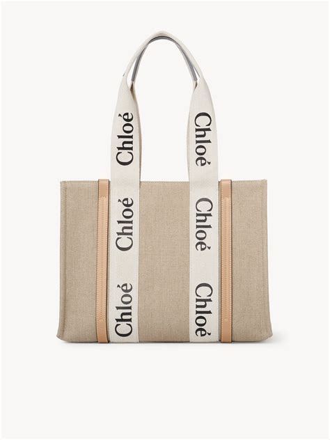 57+ Chloe Medium Woody Tote Bag Cream