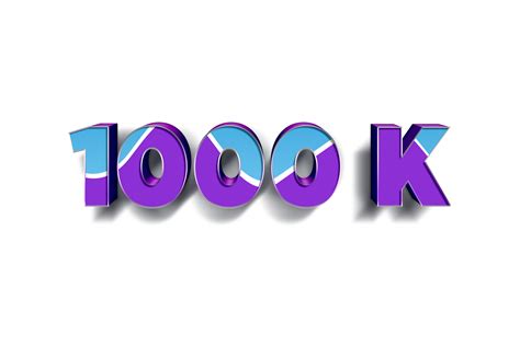 1000 K Subscribers Celebration Greeting Banner With Blue Purple Design