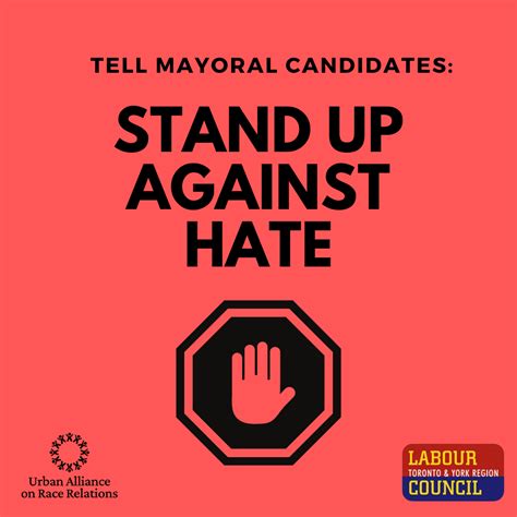 Pledge to Stand Up Against Hate - Toronto & York Region Labour Council