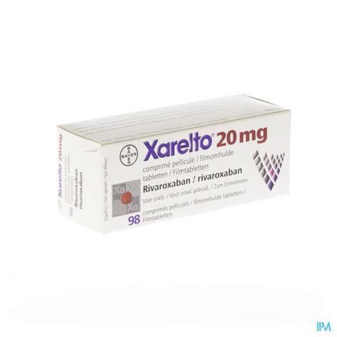 XARELTO 20 MG FILMOMH TABL 98 X 20 MG Apotheek Thiels