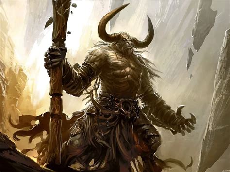 Minotaur Warrior Cave Fantasy Art Huge Print Poster D3265-in Painting ...