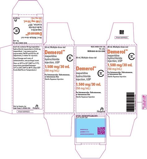 Demerol Injection Package Insert Prescribing Information