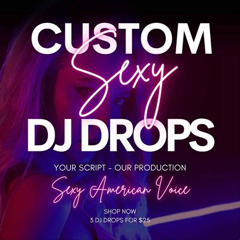 3x Custom Sexy Female Dj Drops Micro Jingles