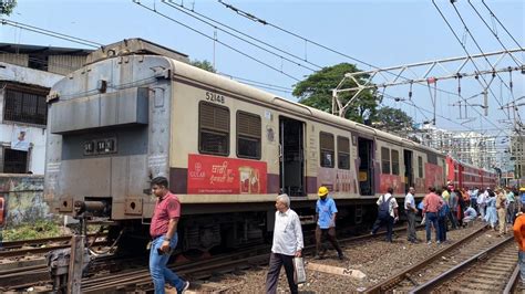 IN PHOTOS: Local train derails in Mumbai, suburban train operations hit