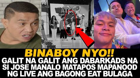 Jose Manalo Napikon Na Naman Galit Na Galit Sa Mga Bagong Host Ng Eat