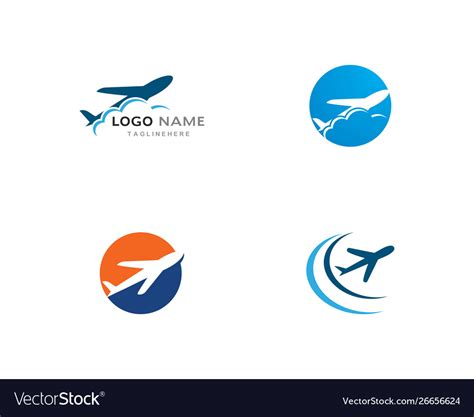 Plane logo Royalty Free Vector Image - VectorStock