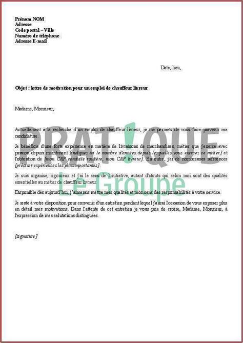 Lettre De Motivation Pour Chauffeur Poid Lourd Laboitecv Fr