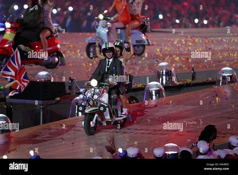 MOD ON MOTORBIKE OLYMPIC GAMES CLOSING CEREMONY OLYMPIC GAMES CLOSING ...