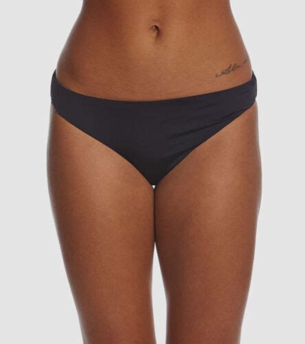 The Bikini Lab Womens Black Cinched Back Hipster Lined Bikini