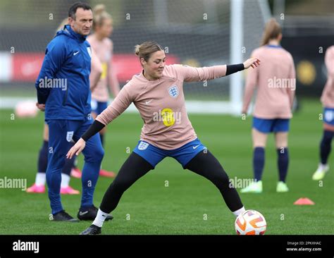 England's Mary Erps during a training session at The Lensbury Resort ...