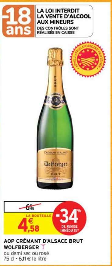 Promo Aop Cr Mant D Alsace Brut Wolfberger Chez Intermarch Icatalogue Fr