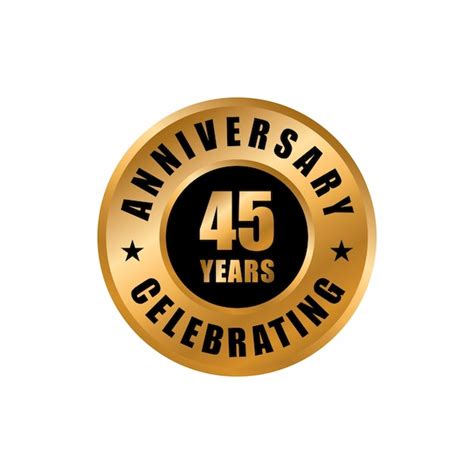 Premium Vector 45 Years Anniversary Celebration Design Template 45