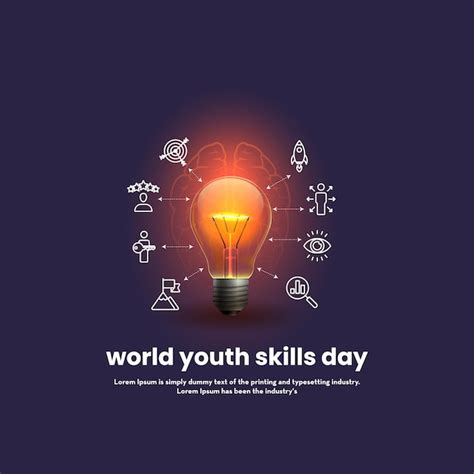 Premium Vector Vector Illustration Of World Youth Skill Day With Line