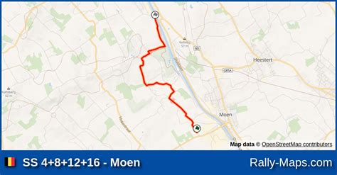 SS 4 8 12 16 Moen Stage Map 6 Uren Van Kortrijk 1984 Rally Maps