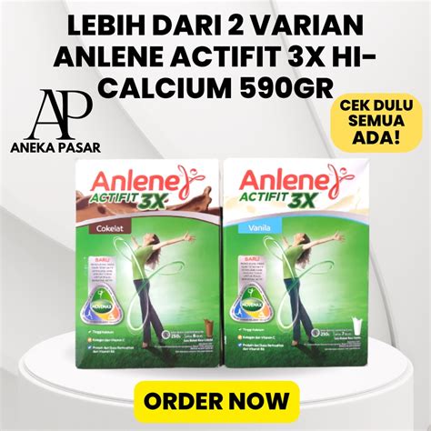 Jual Semua Varian Lebih Dari 2 Varian Anlene Actifit 3X Hi Calcium