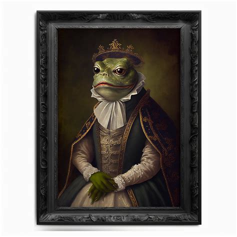 Pepe the Frog Wall Art Print, Vintage Regal Pepe the Frog Art Poster ...