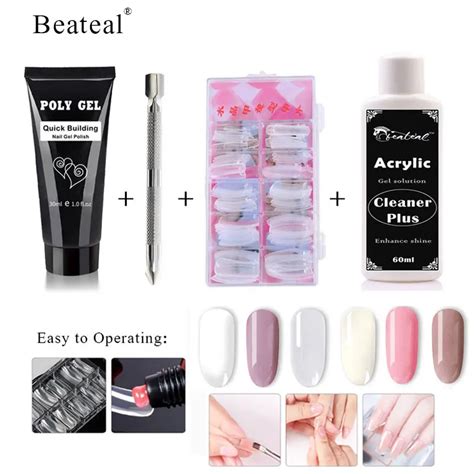 Poly Gel Set Uv Acryl Builder Polygel Fast Dry Nail Art Design Pro Long