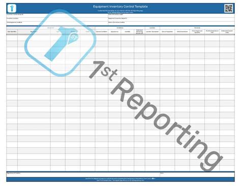 The Official Equipment Inventory Template Edition