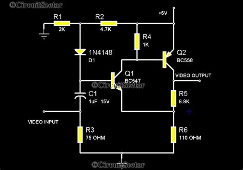 Draw The Video Amplifier Circuit Diagram