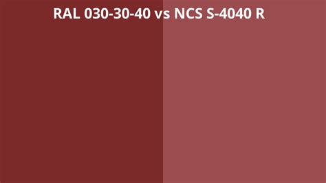 Ral 030 30 40 Vs Ncs S 4040 R Ral Colour Chart Uk