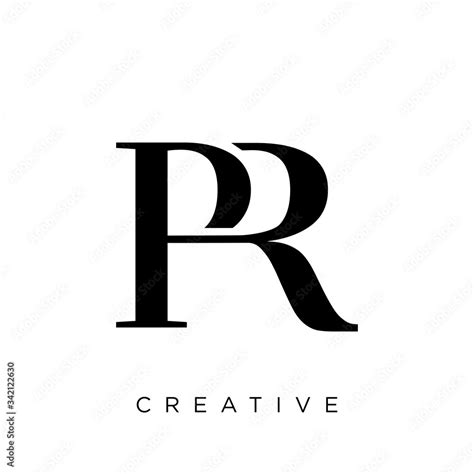 pr vector illustration of an abstract symbol Stock Vector | Adobe Stock