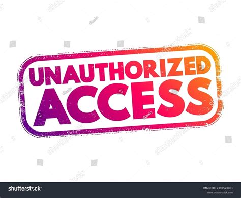 unauthorized access gains entry computer network stock vector royalty