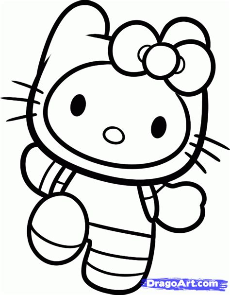 Drawing Sketch Step Hello Kitty Clip Art Library