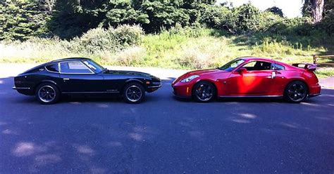 Old School Or New School What Do You Think People Datsun 240z Vs Nissan 350z Nismo Imgur