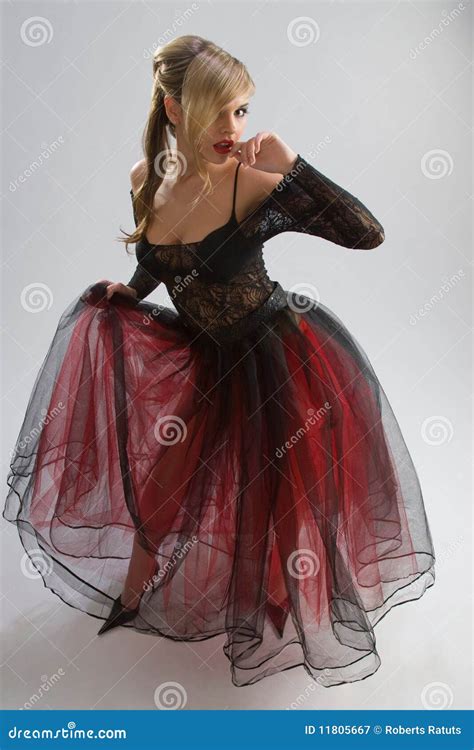 Beautiful Girl In Diaphanous Dress Stock Image Image Of Elegance