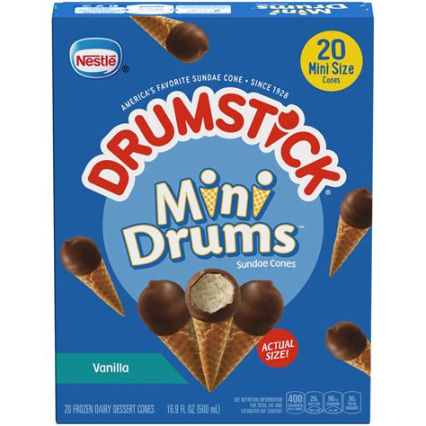 Drumstick Mini Drums Simply Dipped Vanilla Delicious Classic Frozen