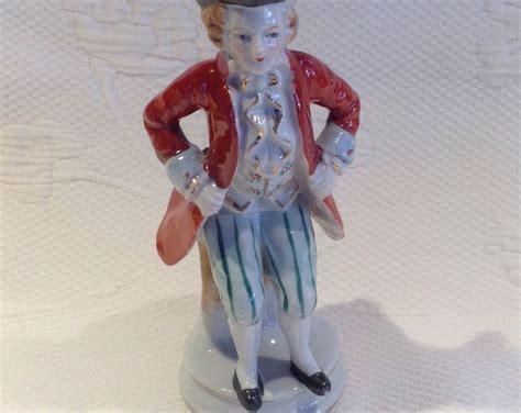 Occupied Japan Colonial Seated Man Porcelain Figurine Seated Man