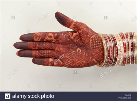 Close Up Of Woman Hand With Henna Tattoo Design Stock Photo Alamy