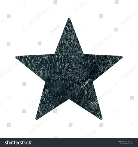 Black Watercolor Hand Drawing Rock Star Stock Illustration 1025871181