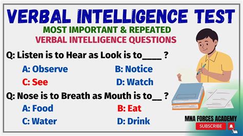 How To Pass Verbal Intelligence Test Verbal Intelligence Mcqs For Pma