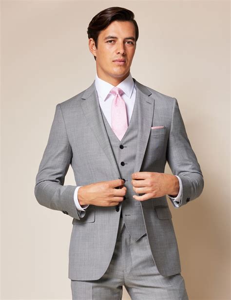 Grey And Pink Suit