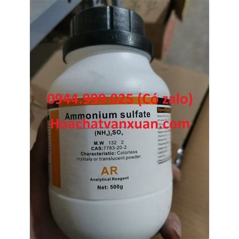 Ammonium sulfate NH4 2SO4 lọ 500g amoni sunphat CAS 7783 20 2 phèn kép